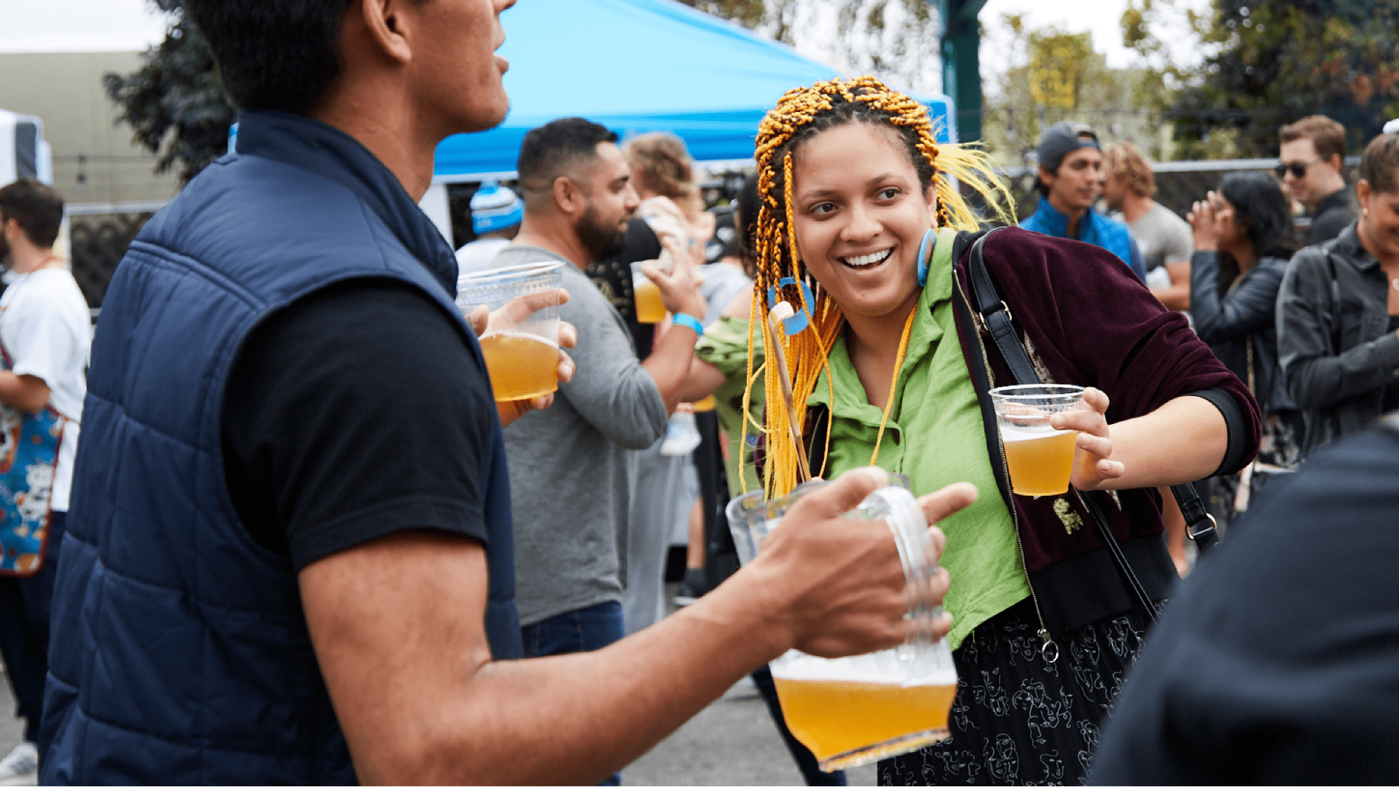 Eventgoers get to know each other