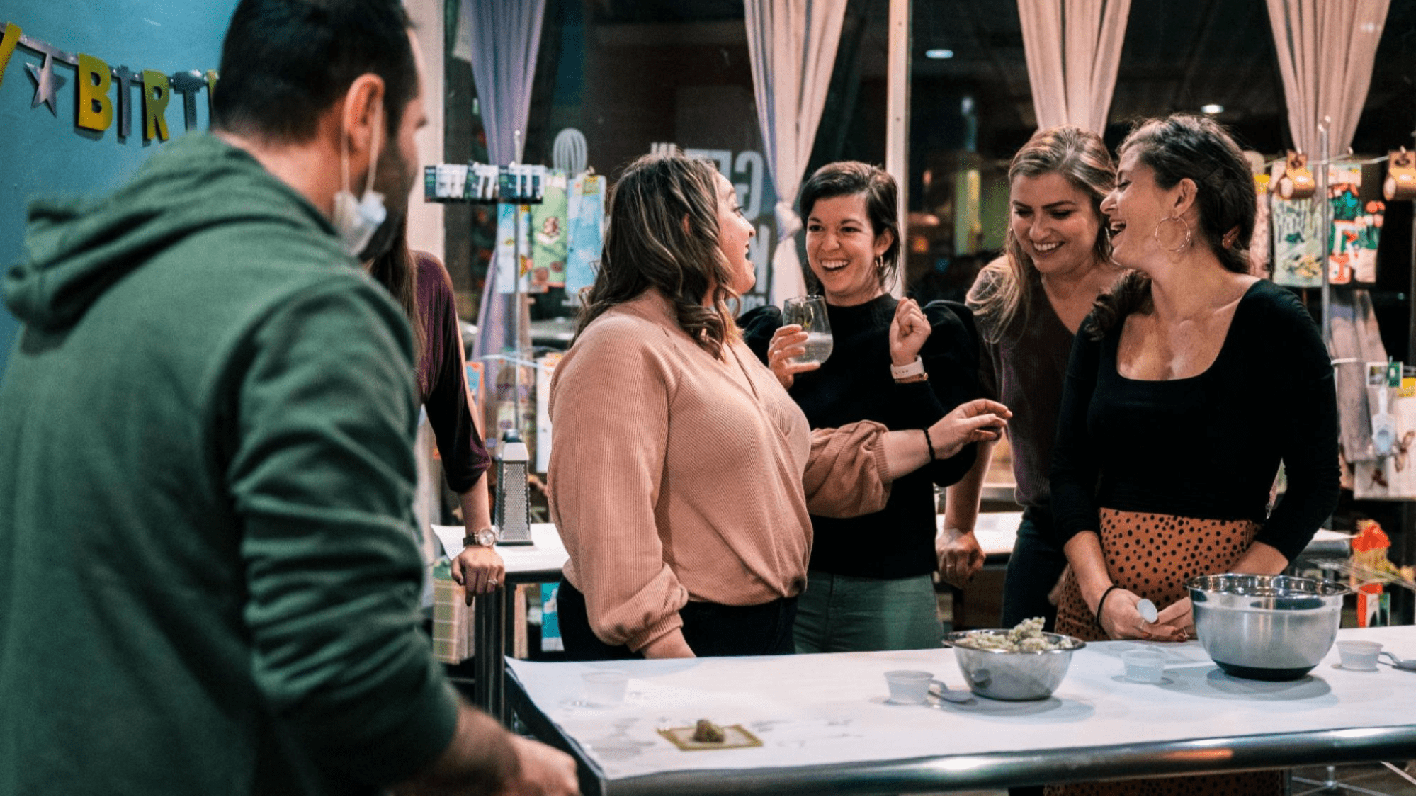 People enjoying an event